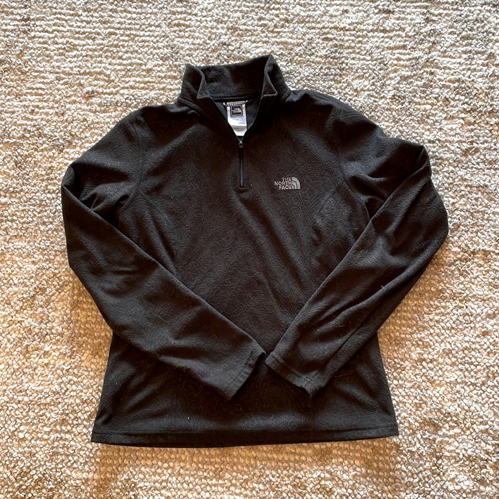 North face paisley fleece 1/4 zip pullover like new small